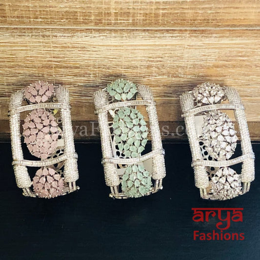 Lisha CZ Designer Bracelet Baby Pink Silver Mint Green Cocktail