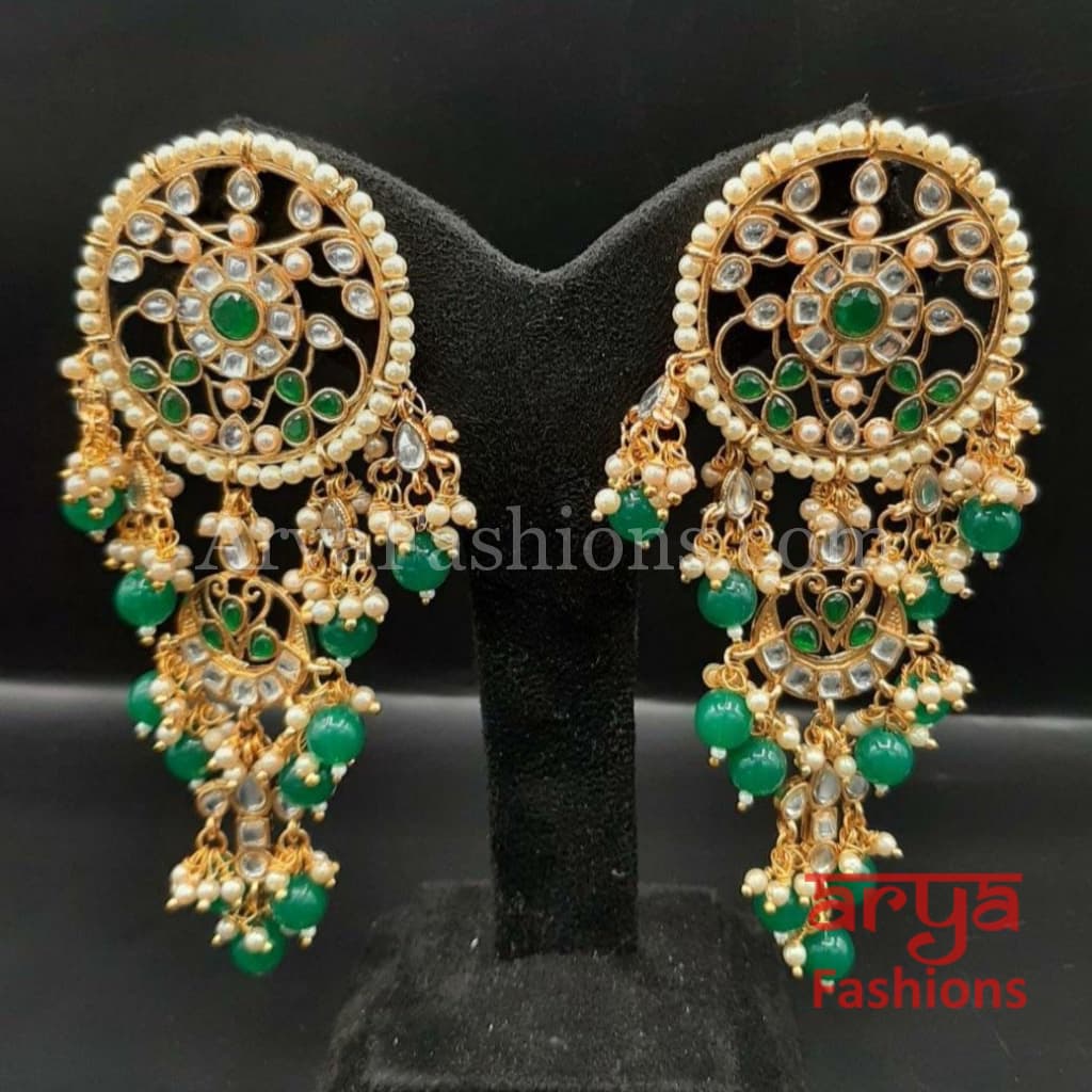 Mahi Jadau Long Kundan Earrings