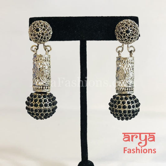 Mahi Silver Earrings with colorful beads