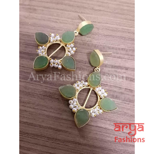 Minisha Druzy Stone Earrings/Gold plated Earrings with stones