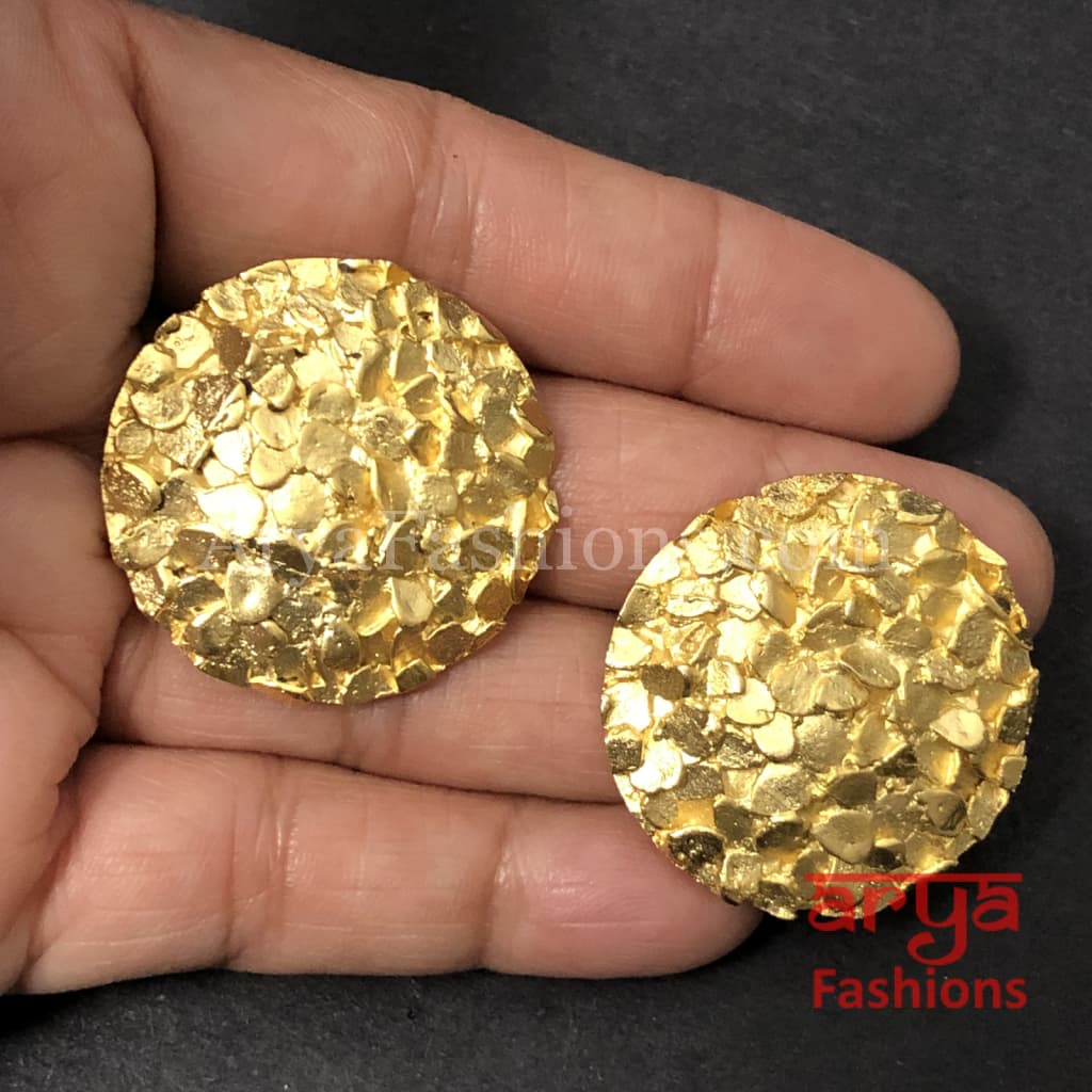 Mirraw Chipped Studs/Golden studs/ Statement Fusion Studs