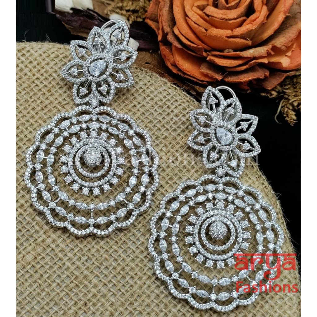 Rivian CZ Designer Statement Earrings