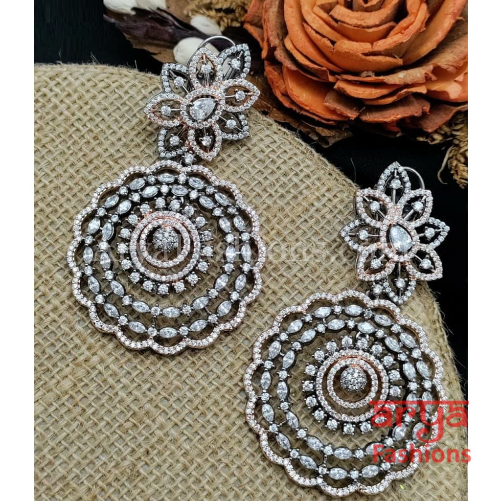 Rivian CZ Designer Statement Earrings