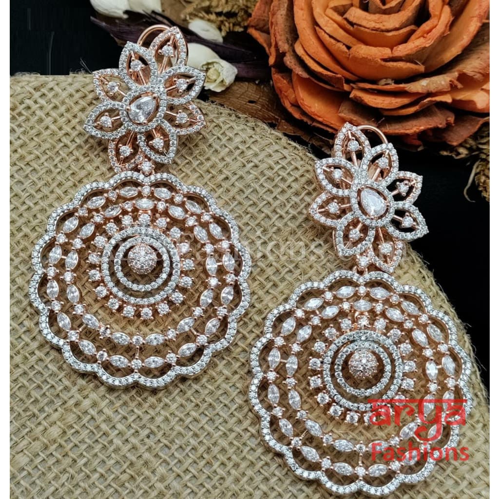 Rivian CZ Designer Statement Earrings