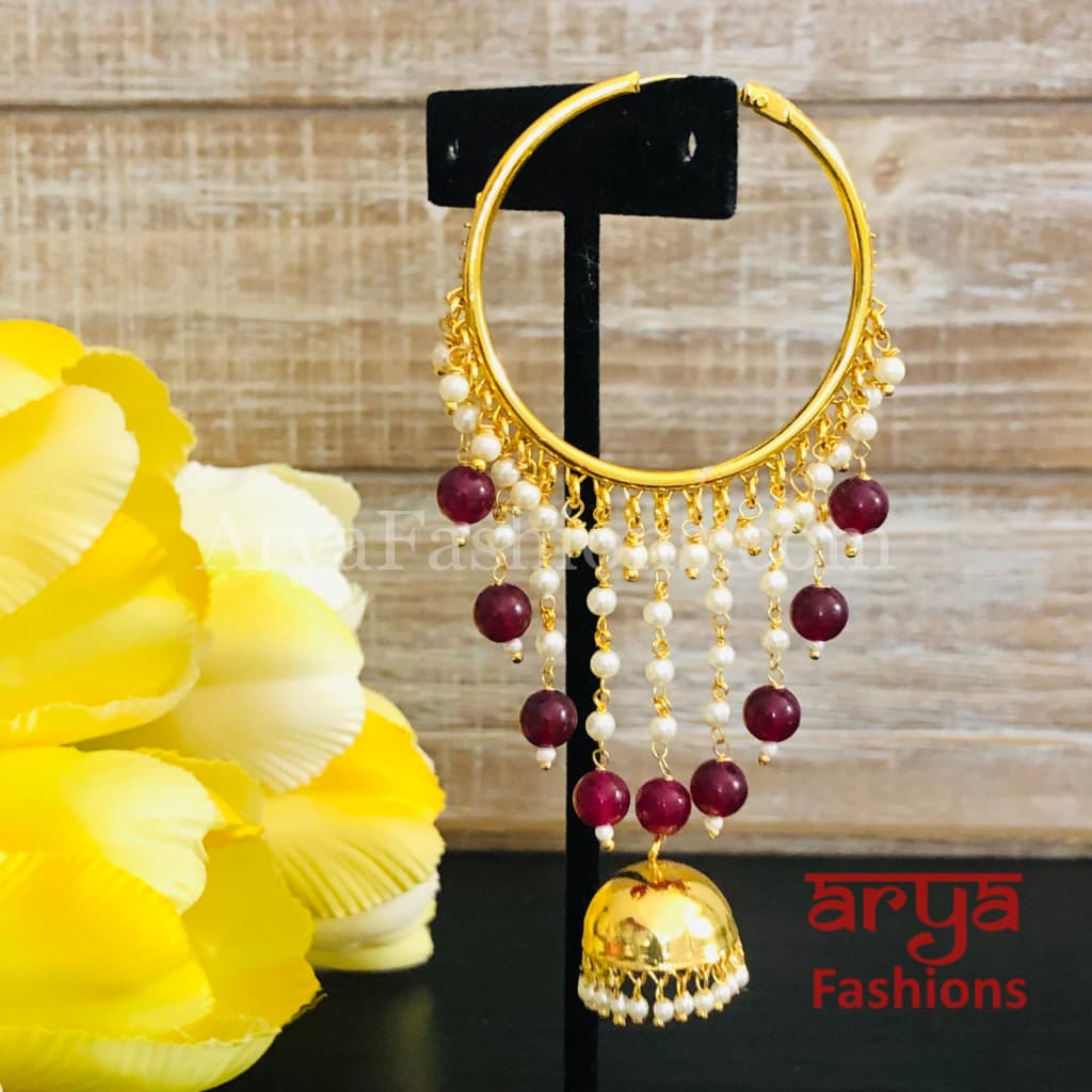 Ruhi Golden Jhumka Bali Earrings