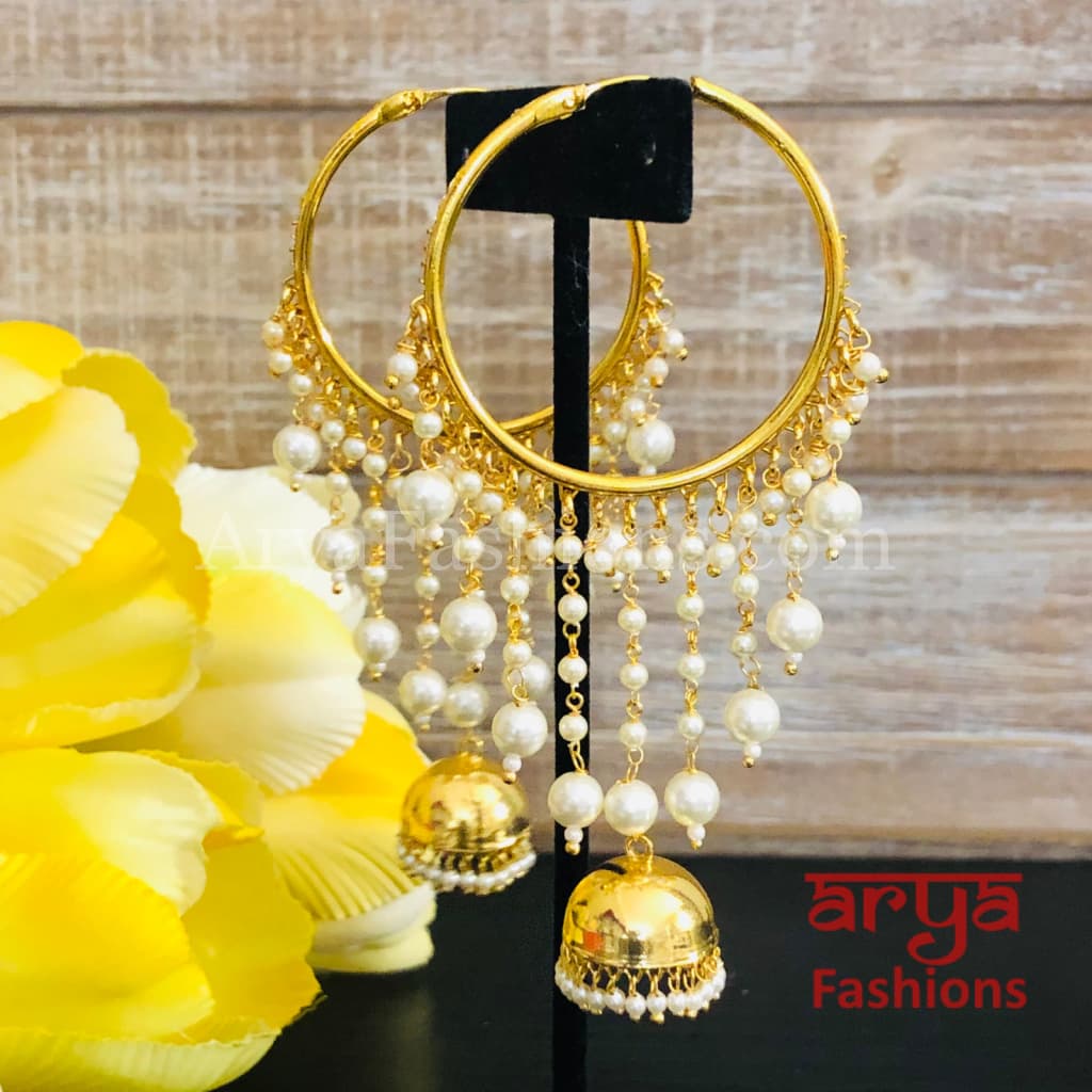 Ruhi Golden Jhumka Bali Earrings