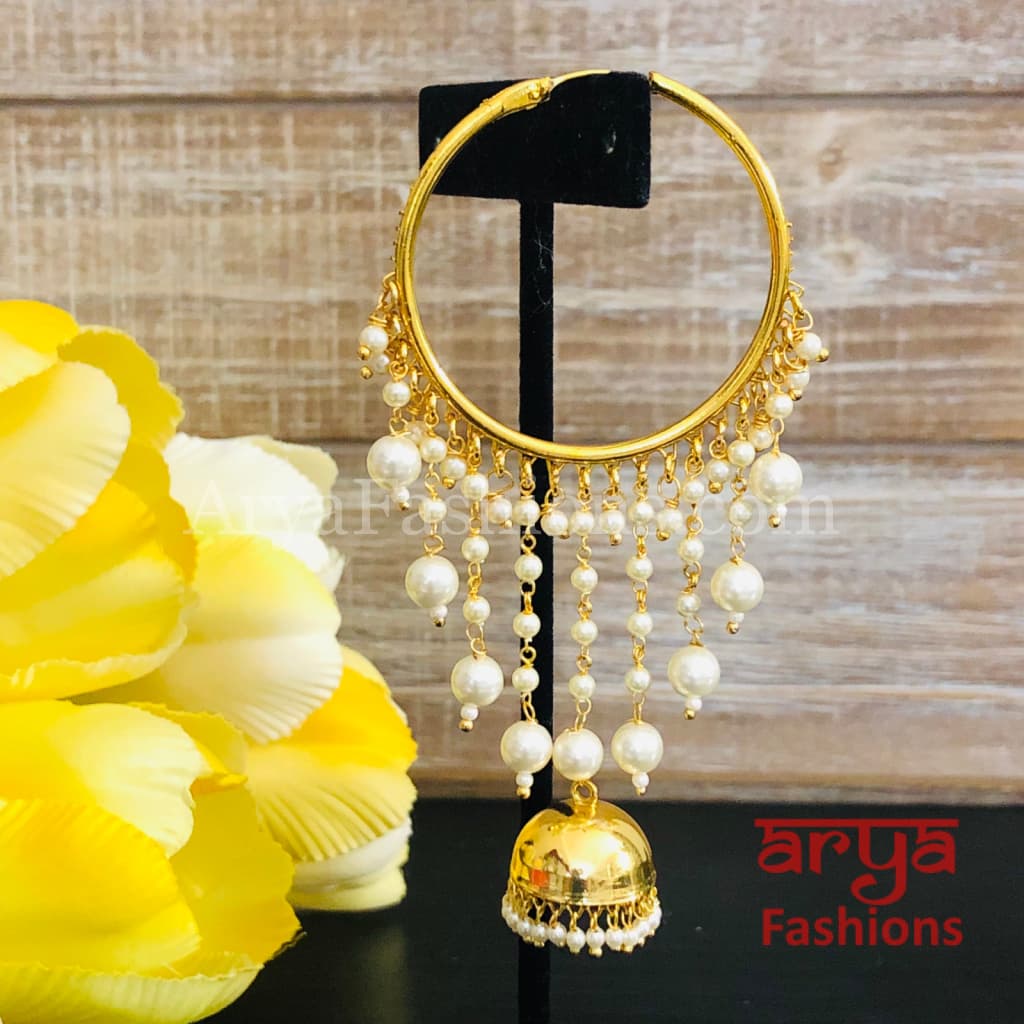 Ruhi Golden Jhumka Bali Earrings