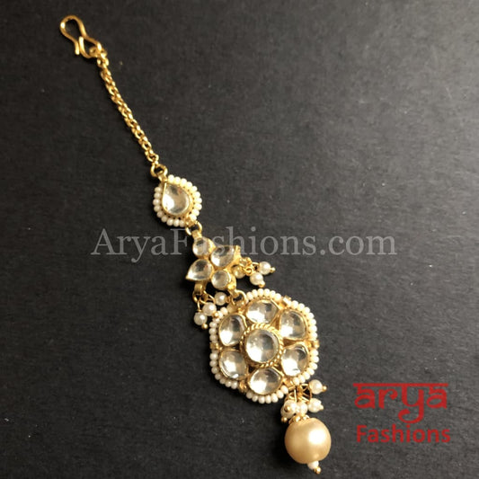 Russhi CZ Kundan Mang Tikka for Girls