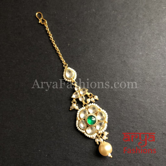 Russhi CZ Kundan Mang Tikka for Girls