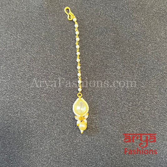 Russhi CZ Kundan Small Mang Tika for Girls