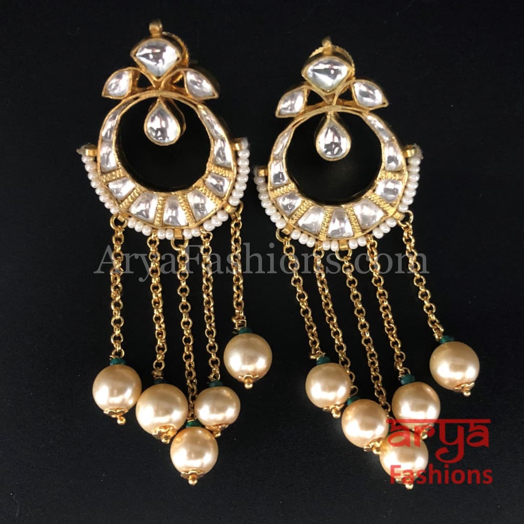 Saba Kundan Pearl Chandbalis