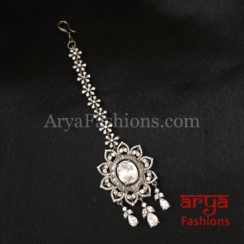 Shaia Victorian CZ Designer Mang Tika