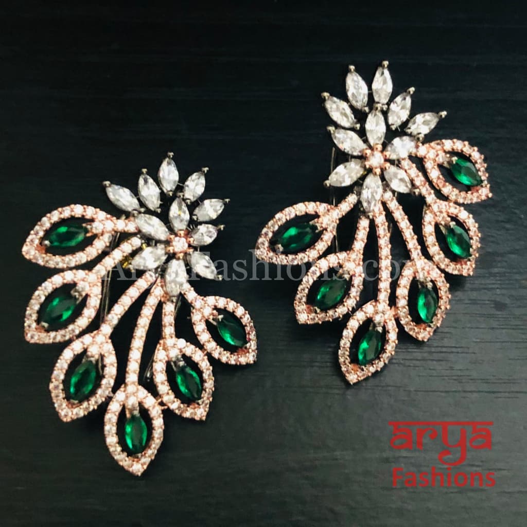 Silver Cubic Zirconia Designer Studs