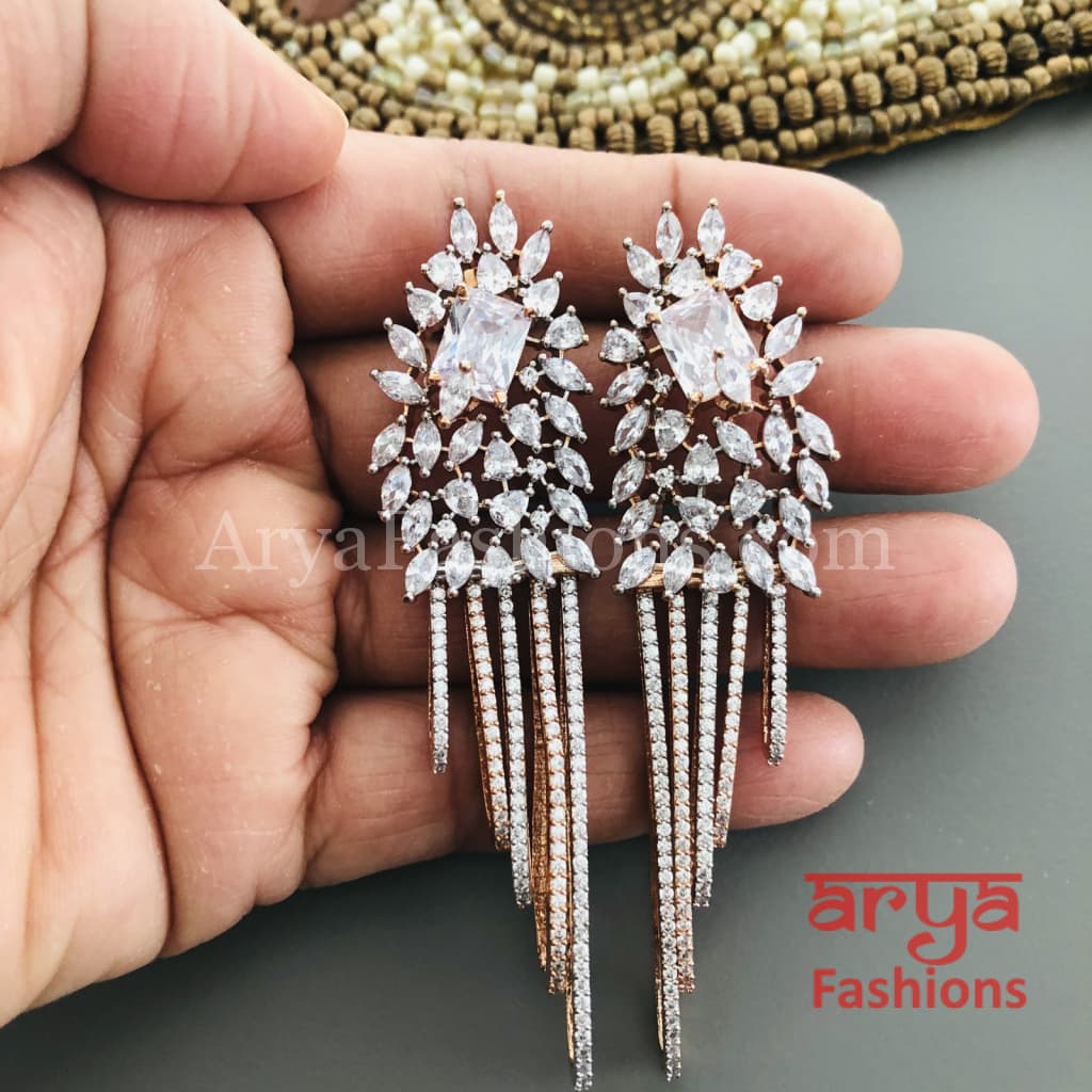 Silver Cubic Zirconia Party earrings