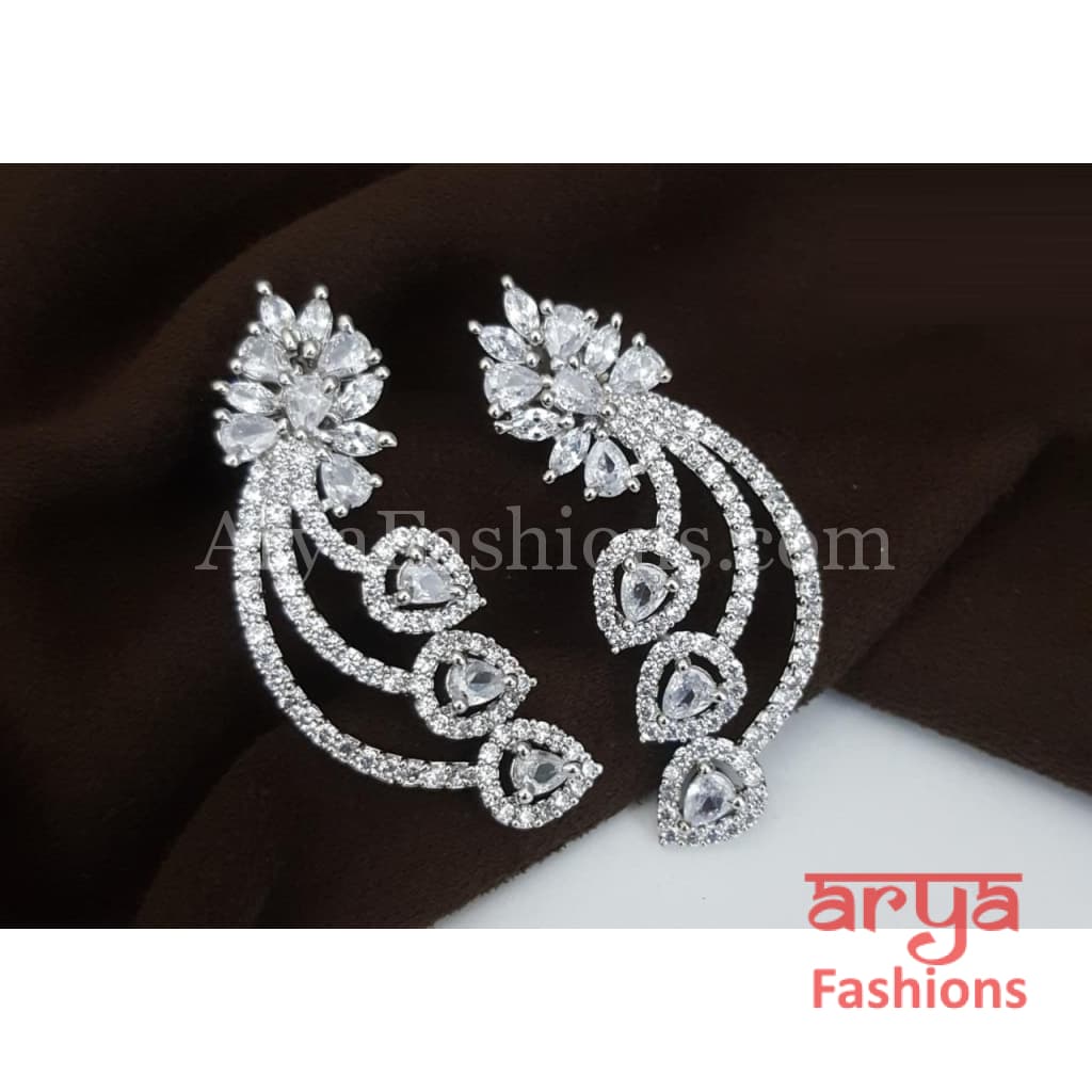 Silver Cubic Zirconia Studs with CZ stones