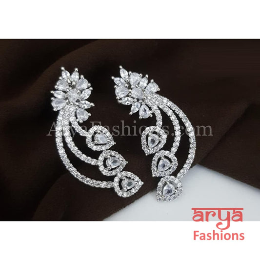 Silver Cubic Zirconia Studs with CZ stones