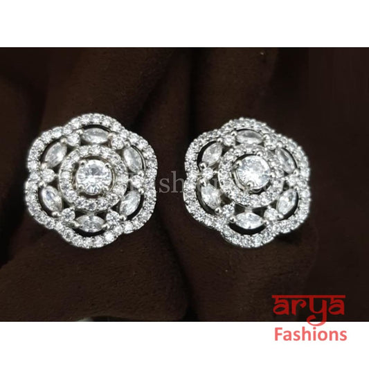 Small Cubic Zirconia Studs for gift