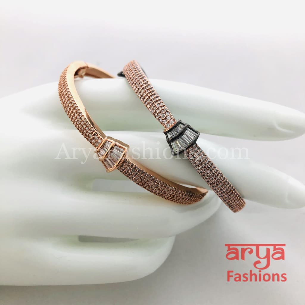 Victorian Rose Gold CZ Bracelet / Designer