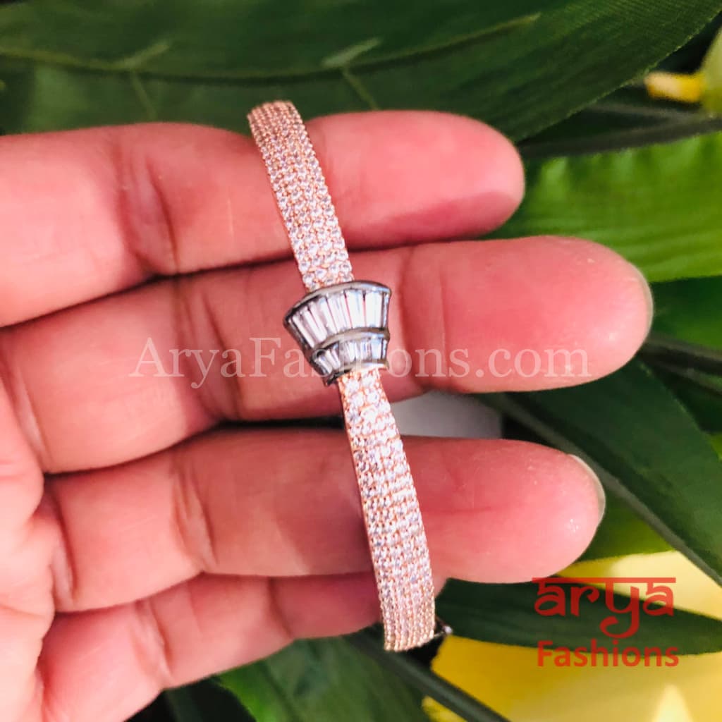 Victorian Rose Gold CZ Bracelet / Designer