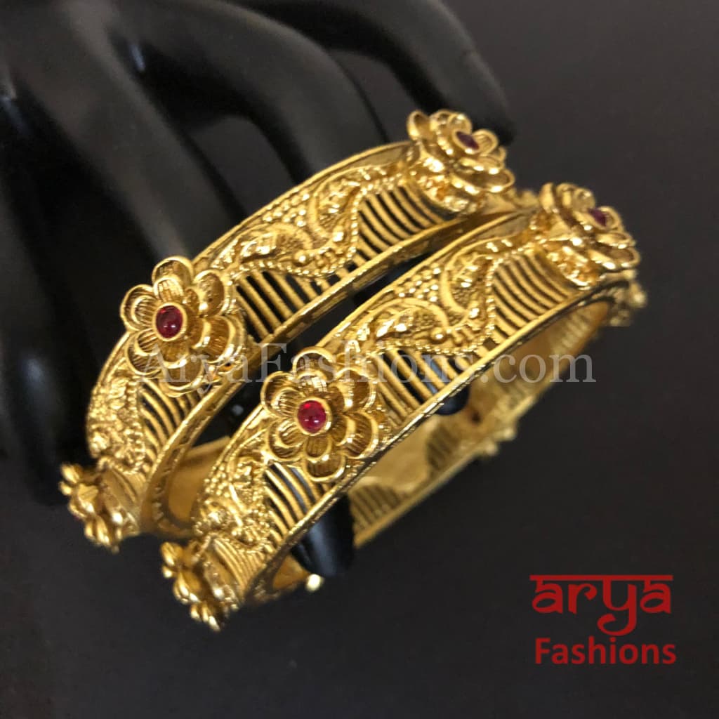 Antique finish Rajwadi Kada Bangles