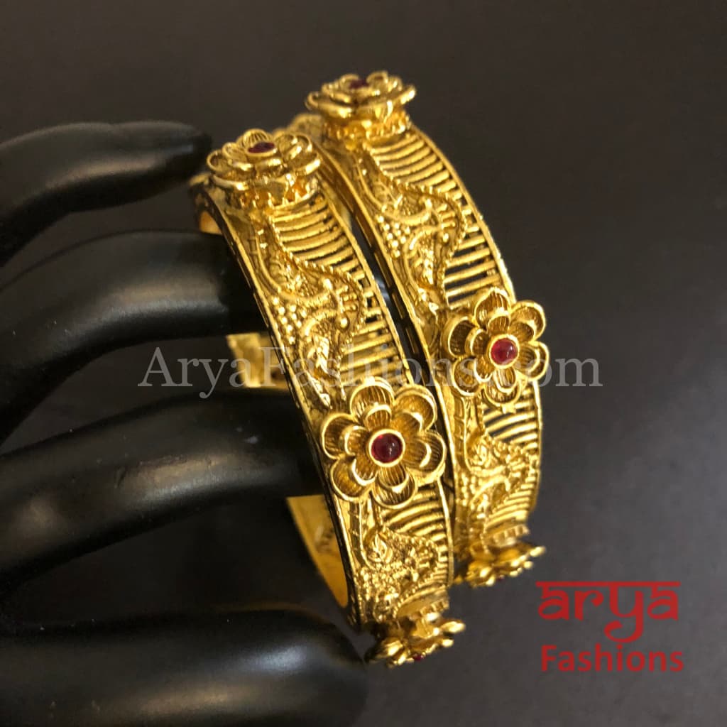 Antique finish Rajwadi Kada Bangles