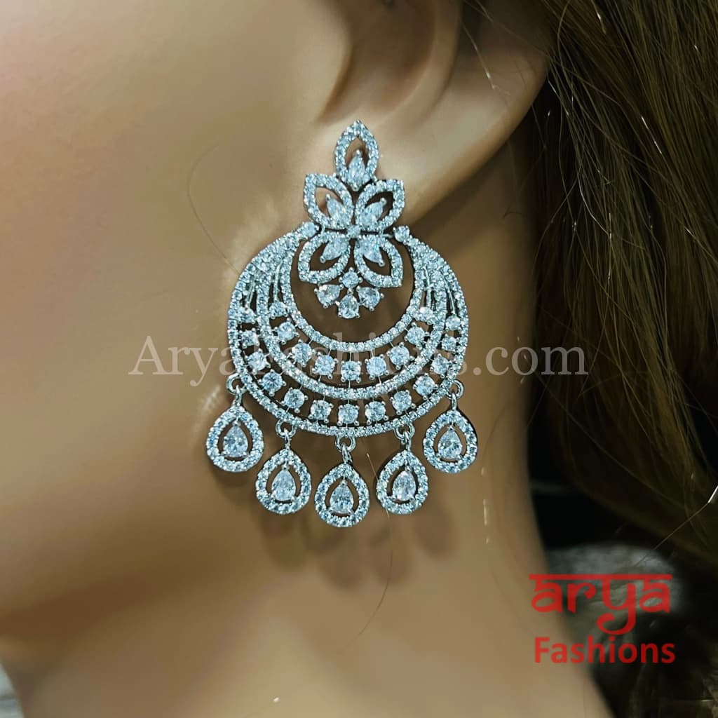 Bridal Cubic Zirconia Chandbalis