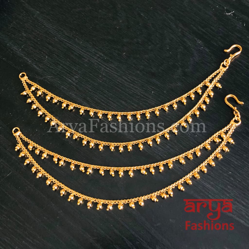 Golden beads Earring Chain/ Extender Chain / Extension