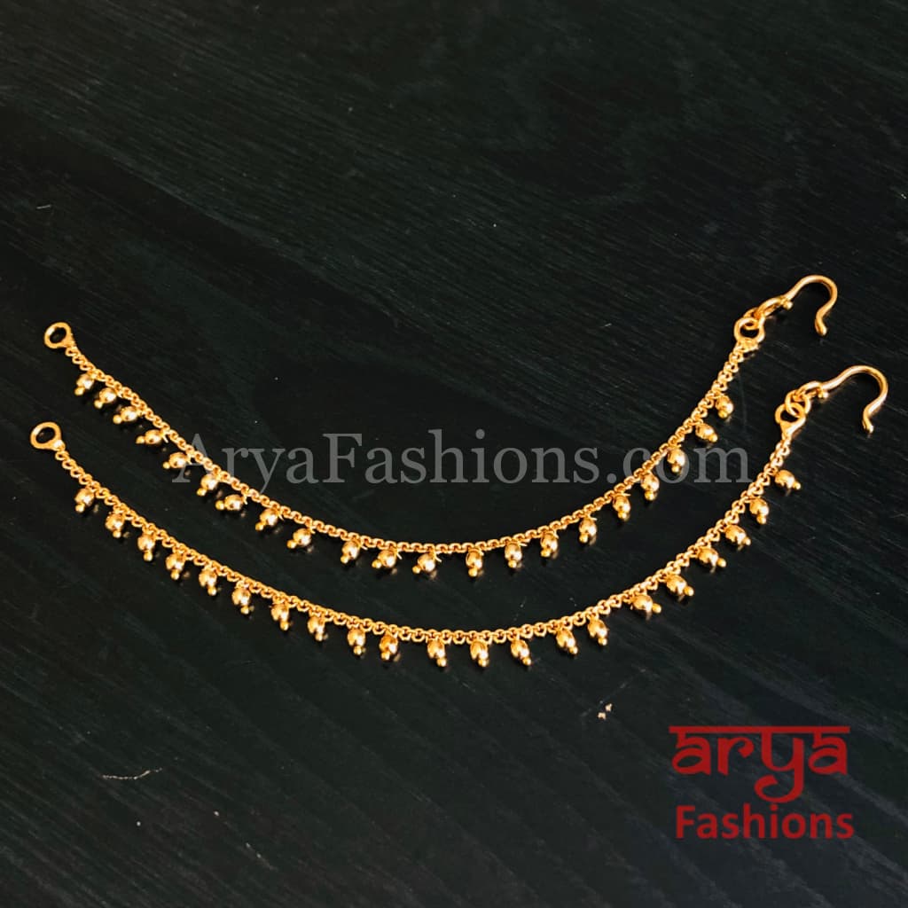 Golden beads Earring Chain/ Extender Chain / Extension