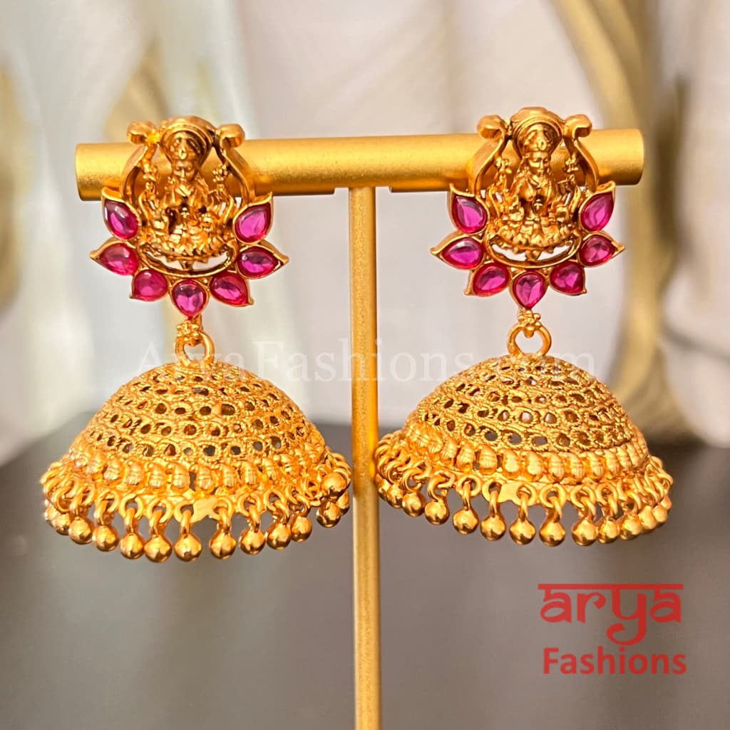 Golden Big Jhumka Earring with and Pearl beads