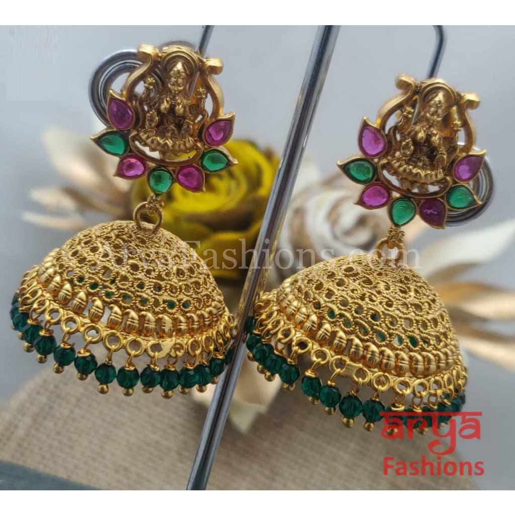 Golden Big Jhumka Earring with and Pearl beads