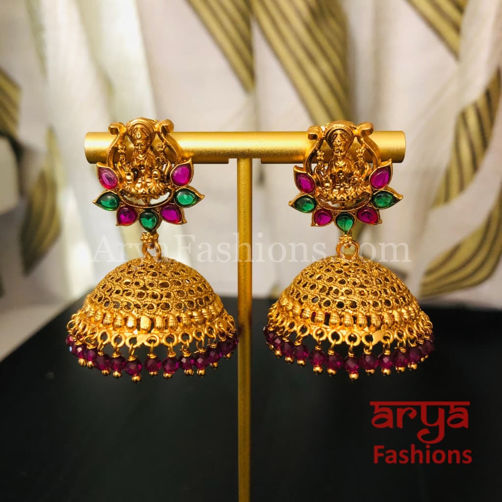 Golden Big Jhumka Earring with and Pearl beads