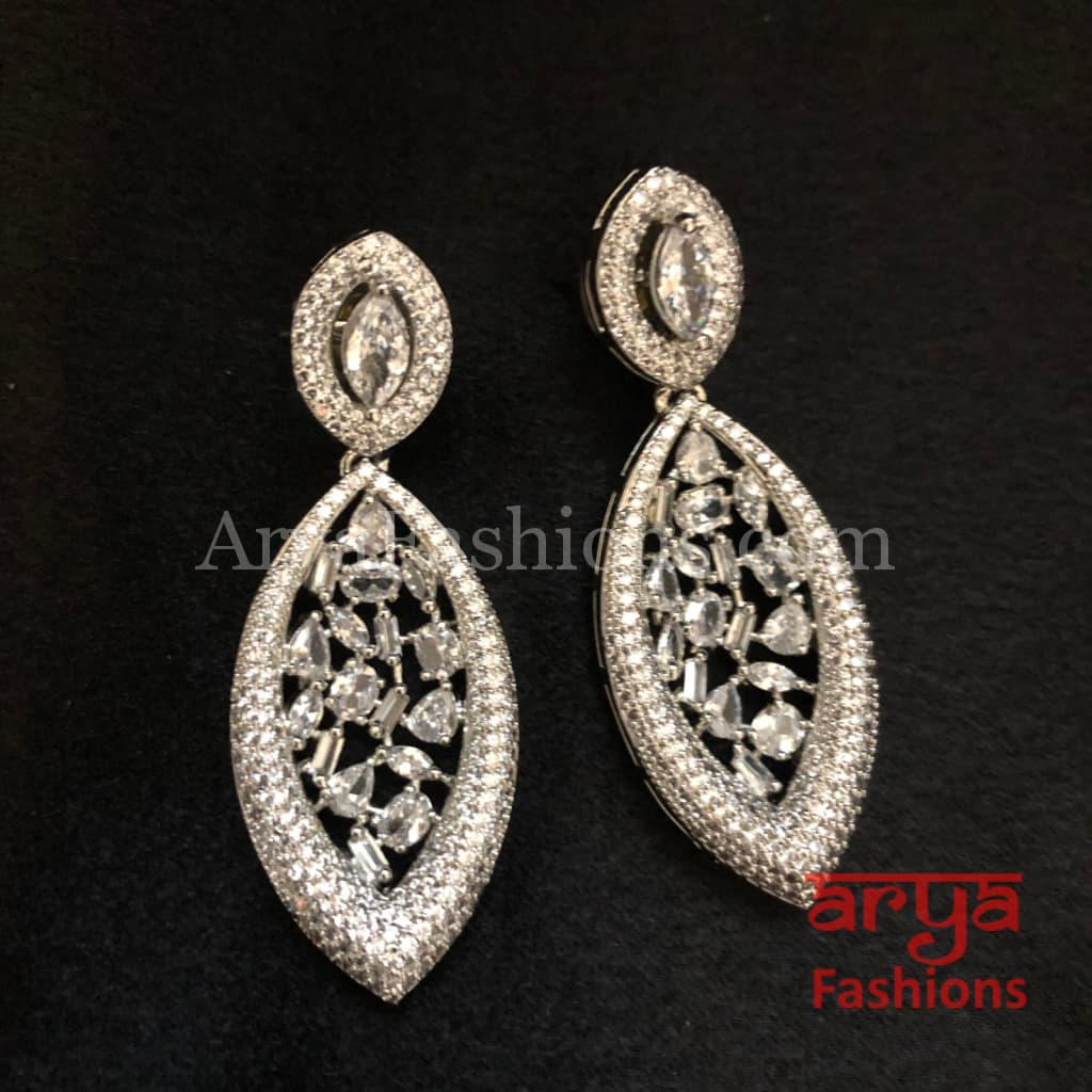 CZ Rose Gold Earrings/ Cubic Zirconia Earrings