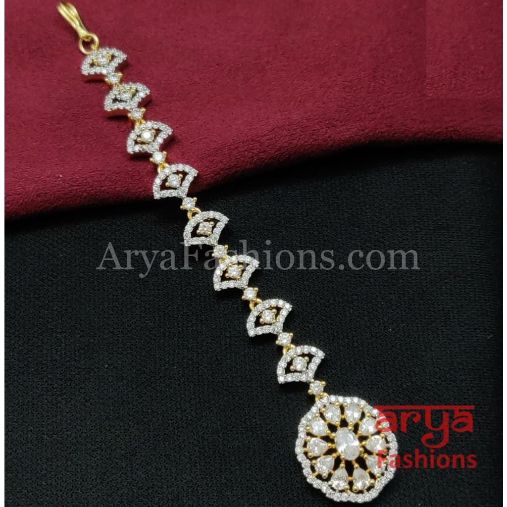 Round CZ Mang Tika/ Tikka for Little Girls