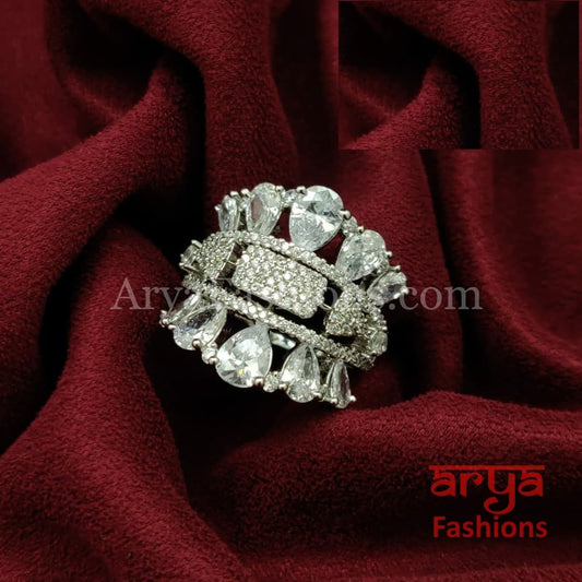 Sareeka Cubic Zirconia Statement Cocktail Ring