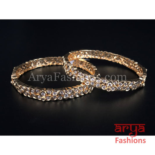 2.6 Elegant CZ Stones Bangles