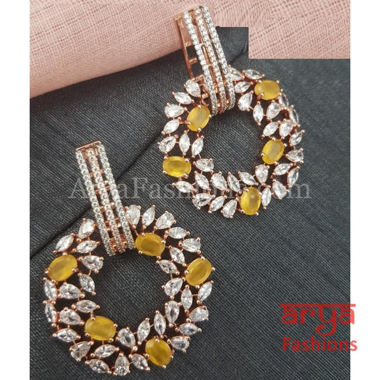 Abby Rose Gold CZ Ethnic Earrings