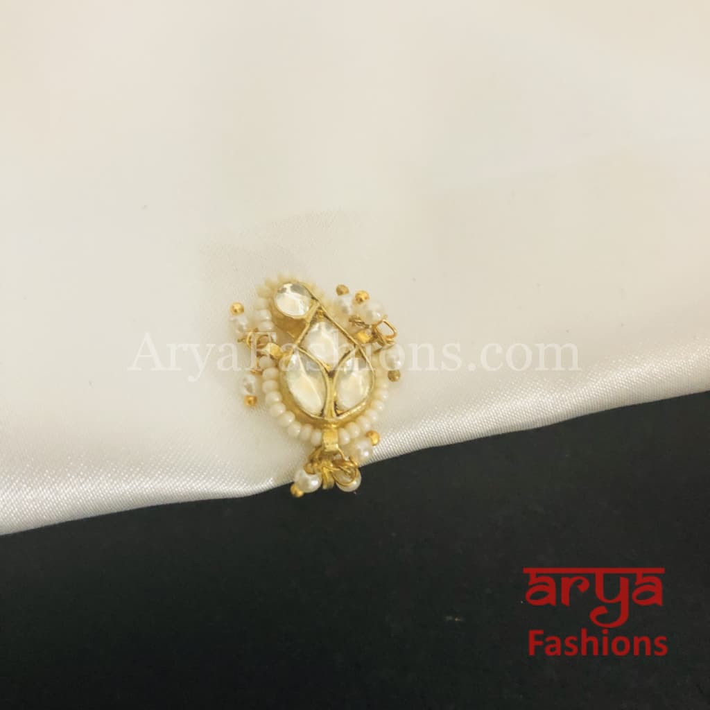 Bird Nose Clip/ Kundan CZ non piercing nose ring/ Bridal Nosepin