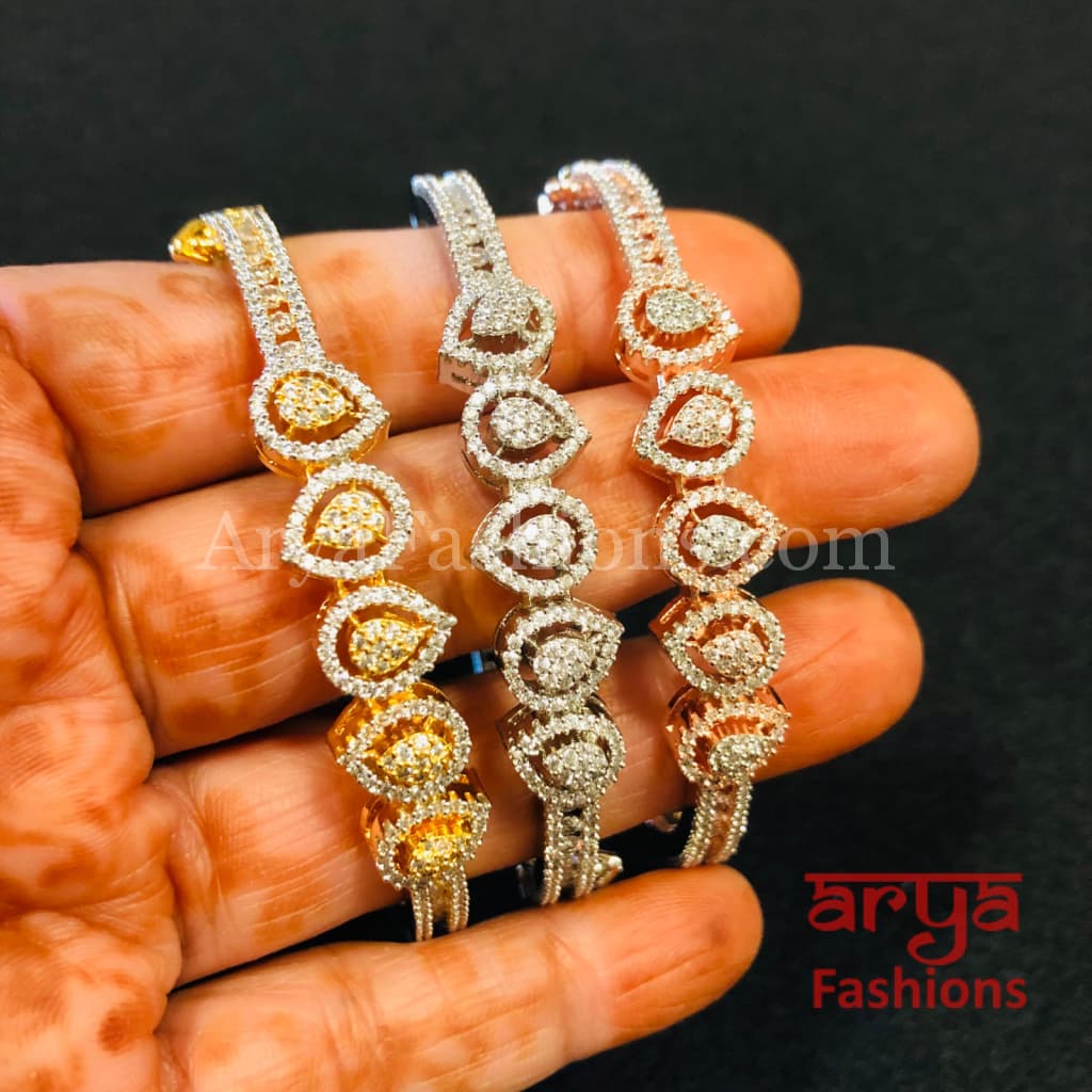 Bridal Dazzling CZ Bracelet/ Indian Cubic Zirconia Bracelet