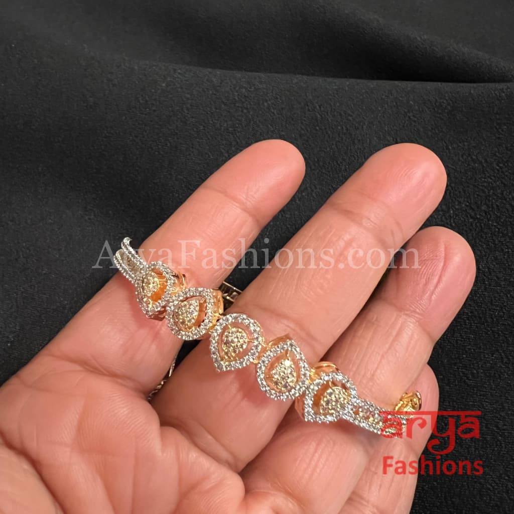 Bridal Dazzling CZ Bracelet/ Indian Cubic Zirconia Bracelet