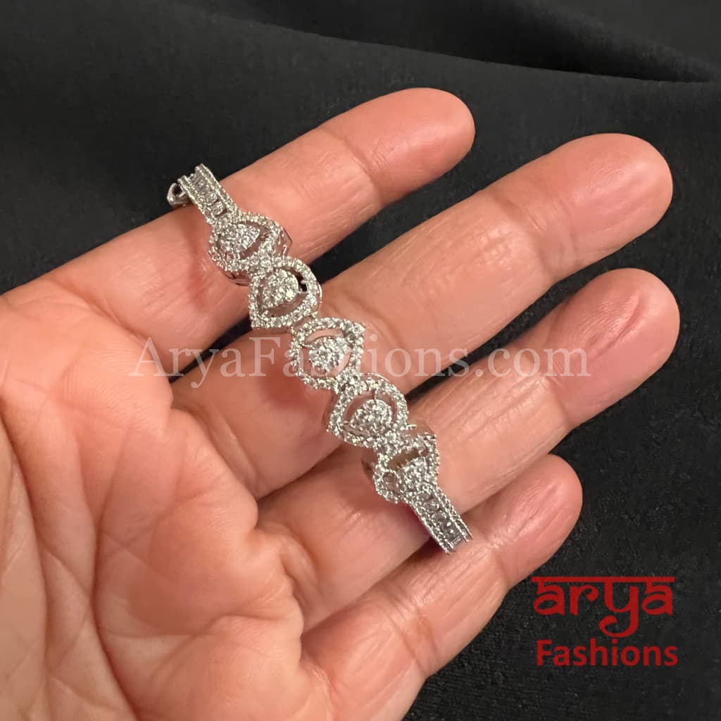 Bridal Dazzling CZ Bracelet/ Indian Cubic Zirconia Bracelet