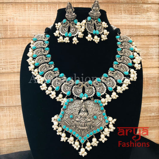 Oxidized Silver Necklace AryaFashions