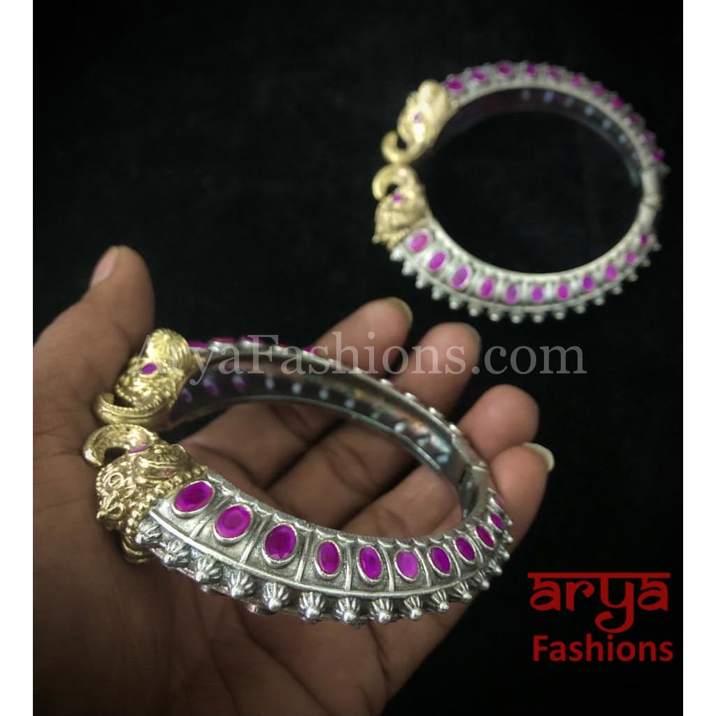 Dual Tone Elephant Theme Tribal Kada Bangles