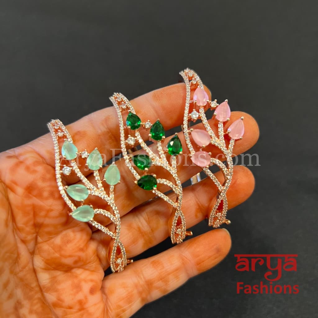 CZ Emerald Bracelet/ Indian Mint Green Cubic Zirconia Bracelet