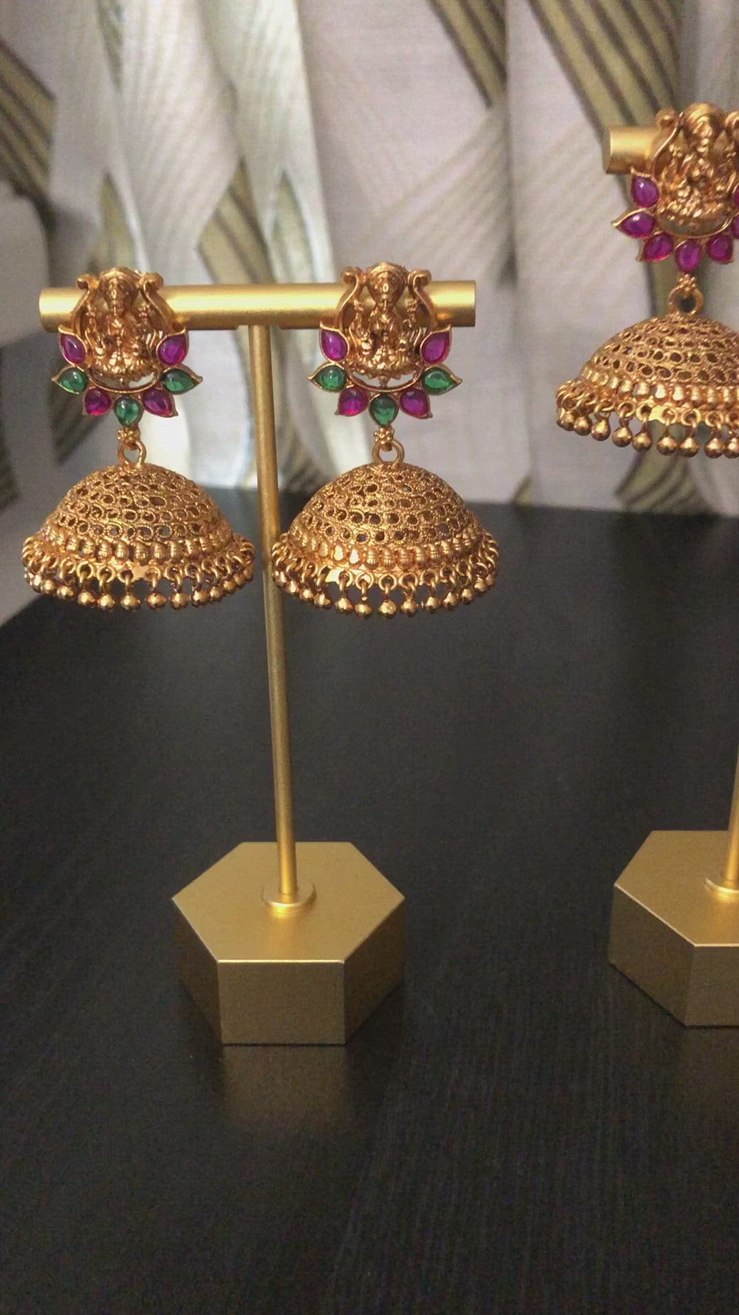 Buy Latest Kerala Bridal Design Big Jhumka Design Gold Earrings