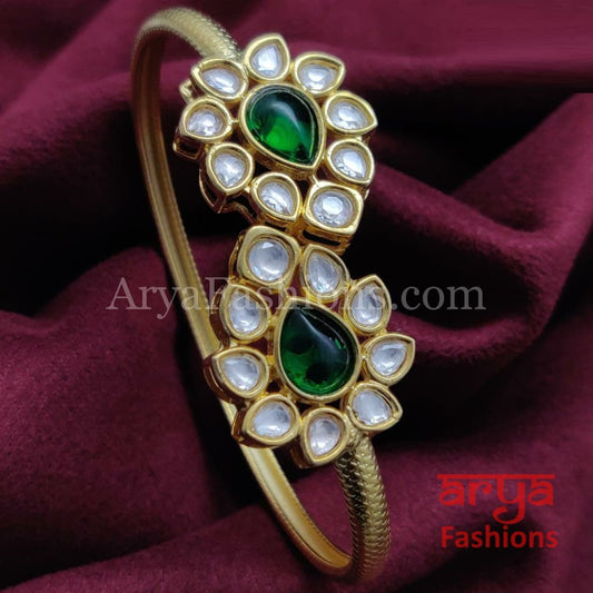 Chandini Gold Plated Three Band Kundan Ring – AG'S