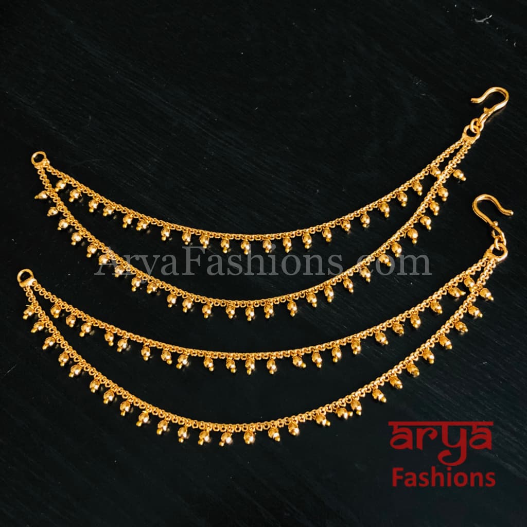 Golden beads Earring Chain/ Extender Chain / Extension