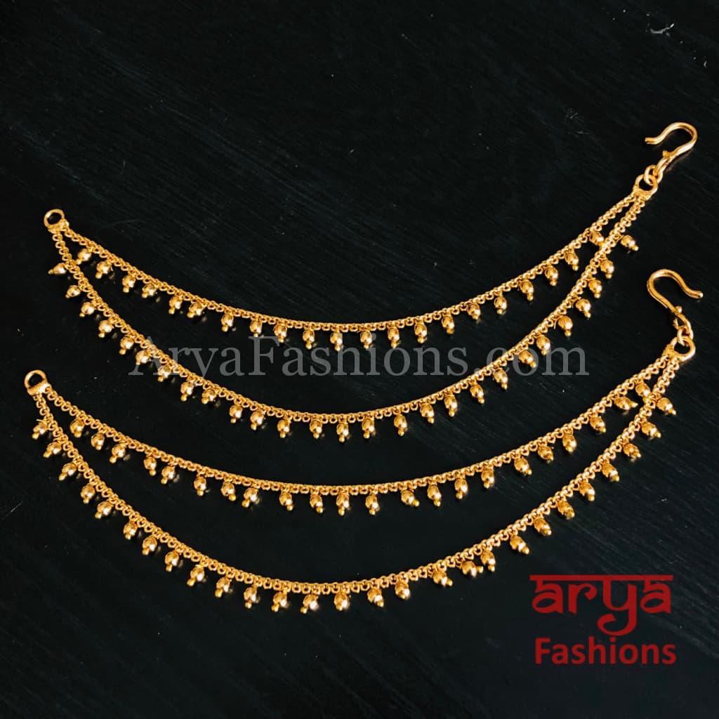 Golden beads Earring Chain/ Extender Chain / Extension