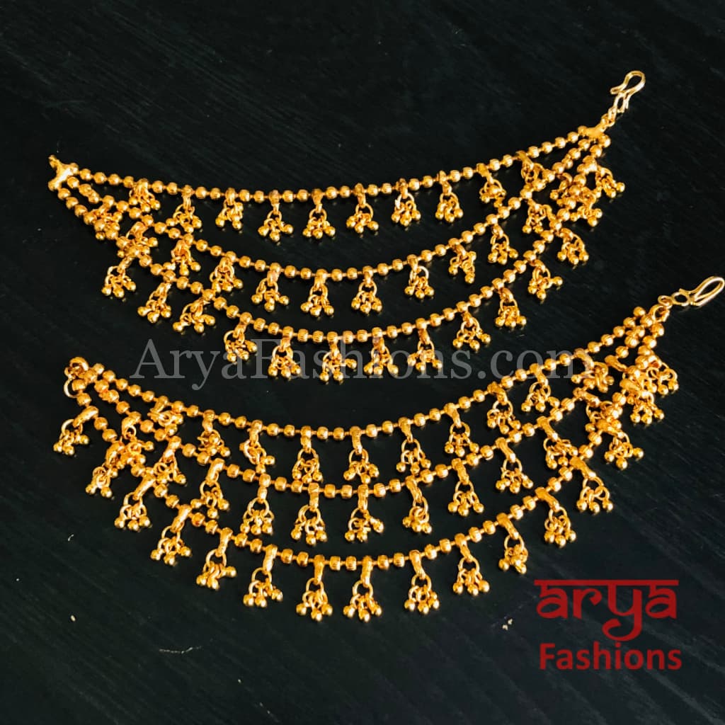 Golden Beads Extender Chain / beads Earring Chain/ Extension
