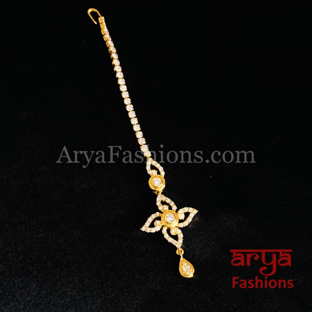 Golden CZ Mang Tika