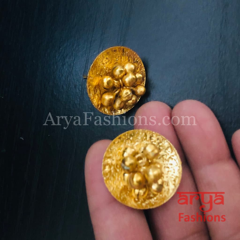 Golden Designer Studs/ Lightweight Pearl beads Earrings
